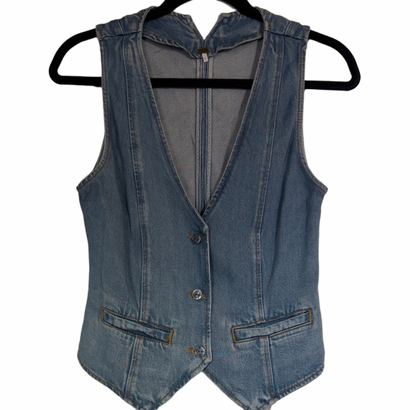 Young Fabulous & Broke (YFB) Denim Vest | EUC | Sz S - Picture 3 of 6